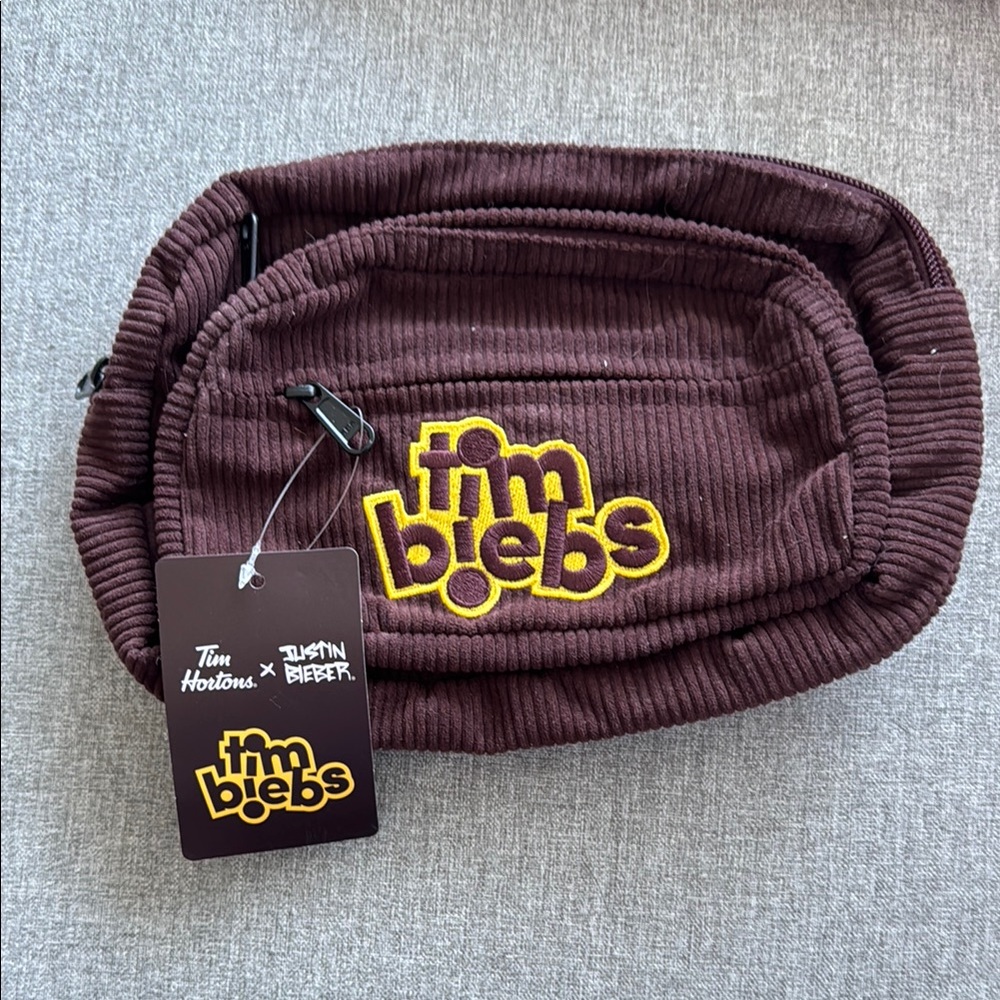 Tim Hortons x Justin Bieber Brown Corduroy Fanny Pack